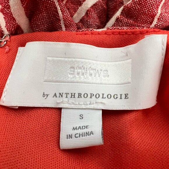 Ettitwa By Anthropologie Womens Jumpsuit Stripe Belted V Neck Sleeveless S - Picture 12 of 12